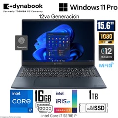 TOSHIBA - Laptop Dynabook Tecra A 50K Intel Core i7 1260P 16GB RAM 1TB SSD Win 11 Pro - PML20U-139011