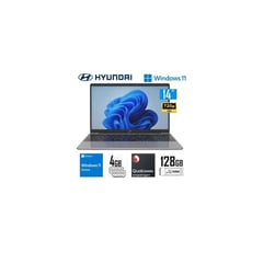 HYUNDAI - Laptop 14.1" RAM 4GB Almacenamiento 128GB Con Windows 11 Home Hybook