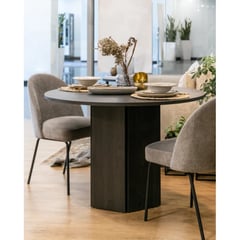 GENERICO - Mesa de Comedor Extensible Moderno Lain Negro R&R MUEBLES