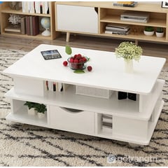 GENERICO - Mesa de Centro Moderna Minzie Blanco R&R MUEBLES