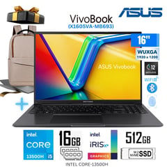 ASUS - Laptop Vivobook X1605VA-MB693 16 WUXGA Intel Corei5-13500H 16GB RAM 512GB SSD + Mochila Teros