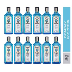 BOMBAY - GIN SAPPHIRE 750ML - 12 UND