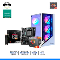 AMD - PC GAMER RYZEN 3 / RAM 8GB / 256GB M2 / CASE RGB