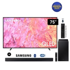 SAMSUNG - Televisor LED Smart TV 75 QLED 4K QN75Q60CAGXPE + Soundbar HW - C450