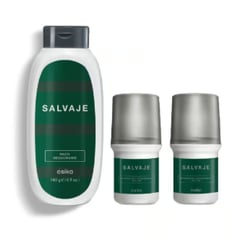 ESIKA - Set SALVAJE - Talco y Desodorante para Hombre