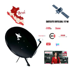 RST - KIT TV SATELITAL STD - TV PERU HD - RADIO NACIONAL - IPE - 90CM