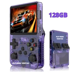 OEM - Consola R36S Portatil 128GB 3500mAh Purpura