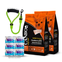 CANBO - Alimento Perro Adulto 14KG+Alimento Húmedo+Correa