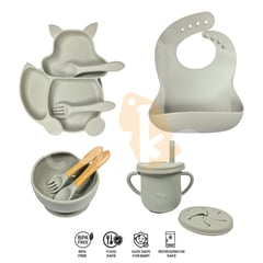 CUZKA - Set de Platos de Silicona «PIATTO» Gray