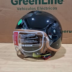 GREENLINE - Casco para Moto Modelo 750 NEGRO BRILLANTE