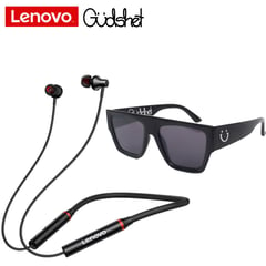 LENOVO - Pack Audífonos Bluetooth HE05X + Lentes de sol Gudshet