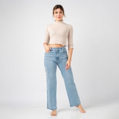 ROXJES JEANS - JEAN WIDE LEG PARCHE MARIPOSA MUJER ROXJES