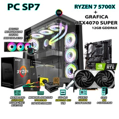 Computadora PC PRO RYZEN 7 5700X RAM 32GB SSD 1TB GRAFICA RTX 4070 SUPER 12GB