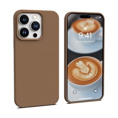 GENERICO - Case funda Unicolor para Iphone 14 pro max - Marrón