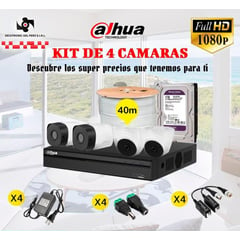 DAHUA - KIT DE 4 CAMARAS FULL HD