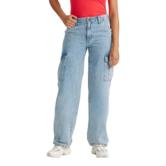 LEVIS - Jeans Mujer 94 Baggy Cargo Azul