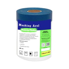 AC - MASKING AZUL + PROTECTOR PLASTICO 210 CM x 20M