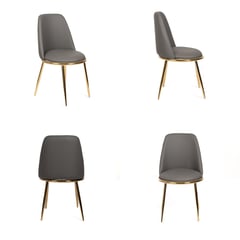 GRUPO CB - Silla con Asiento Acolchado Modelo Golden Pack x4