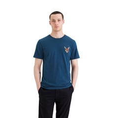 DOCKERS - Polo Hombre Graphic Tee Slim Fit Poseidon Azul