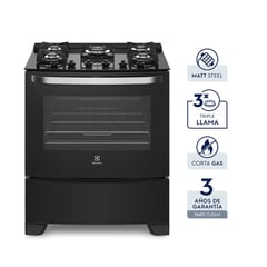 ELECTROLUX - Cocina a Gas Freestanding 5 Hornillas Triple Llama (76GS)