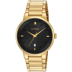 CITIZEN - Reloj Hombre 40mm Elegante Dorado Acero Inox Japones BI5012