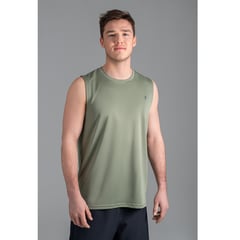 ULTIMATE - Polo Deportivo Sin Mangas para Hombre Green