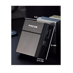 FOCUS - Encendedor Electrónico Recargable Porta cigarrera Carga USB