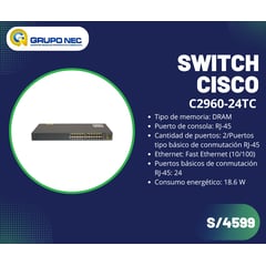 CISCO - Switch WS-C2960-24TC