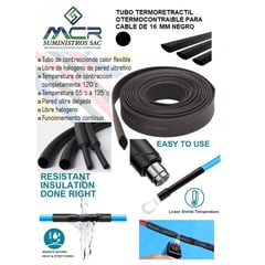 GENERICO - TUBO TERMORETRACTIL O TERMOCONTRAIBLE PARA CABLE DE 16MM PRECIOXMETRO