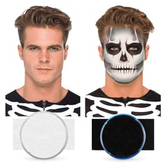 MASK COLORS - Maquillaje Halloween Blanco y Negro de 20 grs