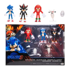 SONIC - 3 Pelicula Pack 5 Figuras 6cm