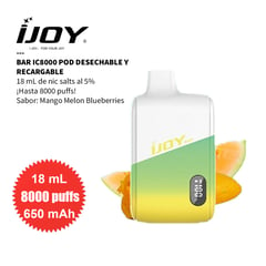 GENERICO - IJoy Bar IC8000 Smart Desechable 5% - MANGO MELON BLUEBERRIE