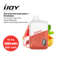 GENERICO - IJoy Bar IC8000 Smart Desechable 5% - PEACH MANGO WATERMELON