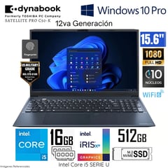 TOSHIBA - Laptop Dynabook Satallite Pro C50-K Intel Core i5 1235U 16GB RAM 512GB SSD PSY19U-0FH035