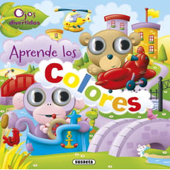 GENERICO - Colección de 2 Libros Ojos Divertidos Aprende Colores y Números, Libro Infantil