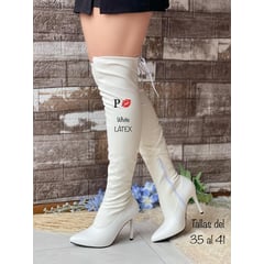 GENERICO - Botas Darcy de Látex para Dama - Blanco