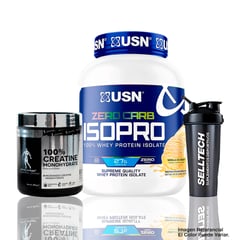 USN - Iso Pro 4lb Vainilla+Creatine Kevin Levrone 300gr+Shaker