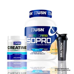 USN - Pack Iso Pro 4lb Vainilla + Creatine 300gr + Shaker