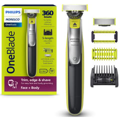 PHILIPS - Afeitadora Rasuradora OneBlade 360 Cara + Cuerpo