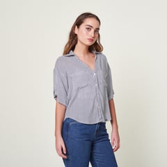 EXIT - Blusa Famara Azul Mujer