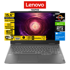 LENOVO - LOQ 15APH8 Ryzen 5-7640HS Pantalla 156 144Hz 16GB 512GB RTX3050 6GB