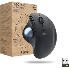 LOGITECH - MOUSE ERGONOMICO M575 WIRELESS BT TRACKBALL BLACK