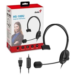 GENIUS - Audífono con Micrófono HS-100U USB