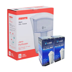 VIGAHOME - Pack Jarra Filtrante + 2 Filtros alcalinos