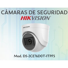 HIKVISION - CAMARA DOMO INT FHD 1080P CON AUDIO Y EXIR TECHNOLOGY HASTA 20m 4 EN 1