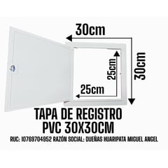 NACIONAL - TAPA DE REGISTRO PVC 30X30CM