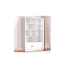 AMUEBLE - Librero organizador ROMANO120 blanco tiendas melamina 18mm