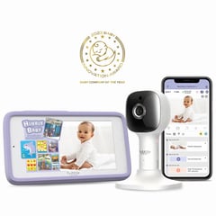 HUBBLE - Monitor de Video inteligente para Bebe Full HD pantalla táctil 5 monitoreo dual