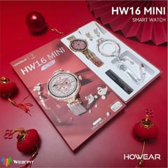 GENERICO - SMARTWATCH HW16 MINI - Correa Metal + Pulsera + Aretes