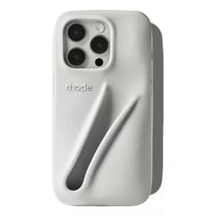 RHODE - Funda de silicona Gris para brillo de labios en iPhone 15 Pro Max